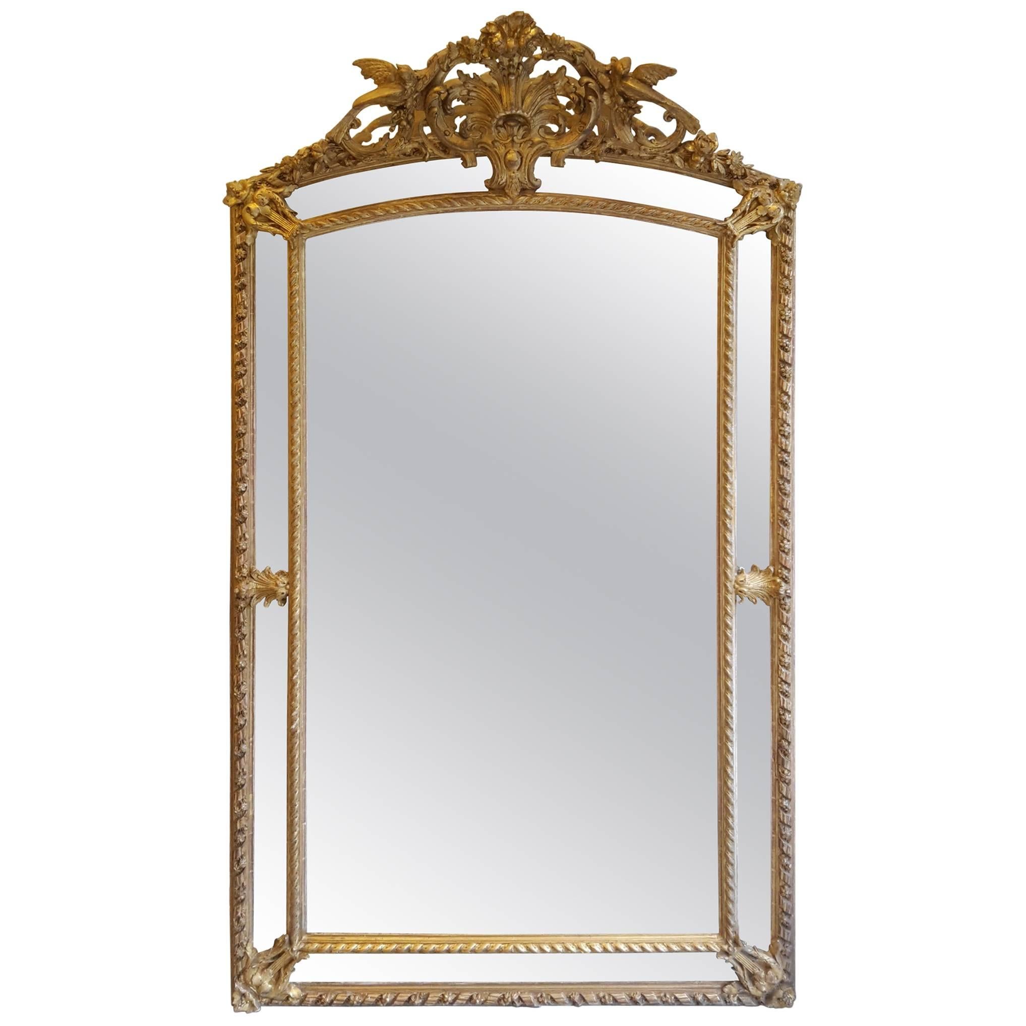 French Mirror Napoleon III Gold Leaf