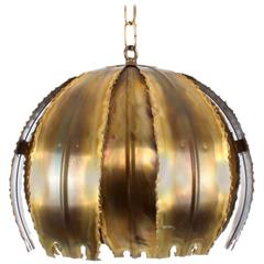 Brass Pendant by Holm Sorensen, 1960s Eclectic Light in Rare Excellent Condition