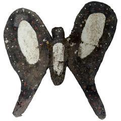 Black Painted Cement Butterfly Garden Ornament 10