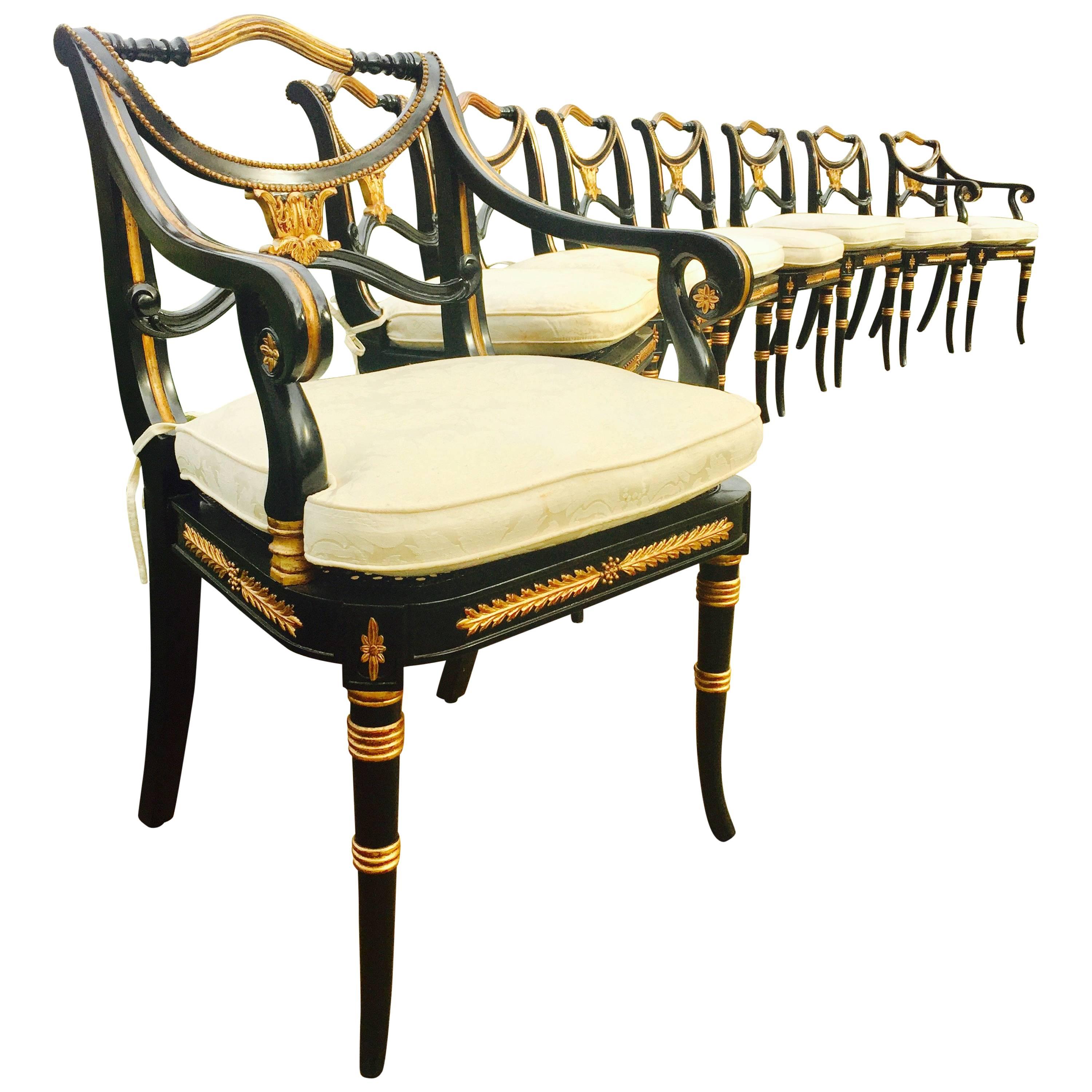  Regency Style Dining Chairs 