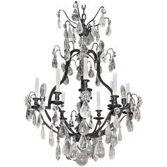 Early 20th Century Louis XV Rock Crystal Chandelier