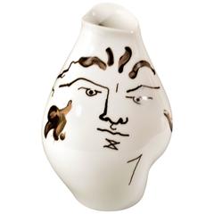 Vase vintage en porcelaine de Jean Cocteau par Rosenthal, Vase Têtes