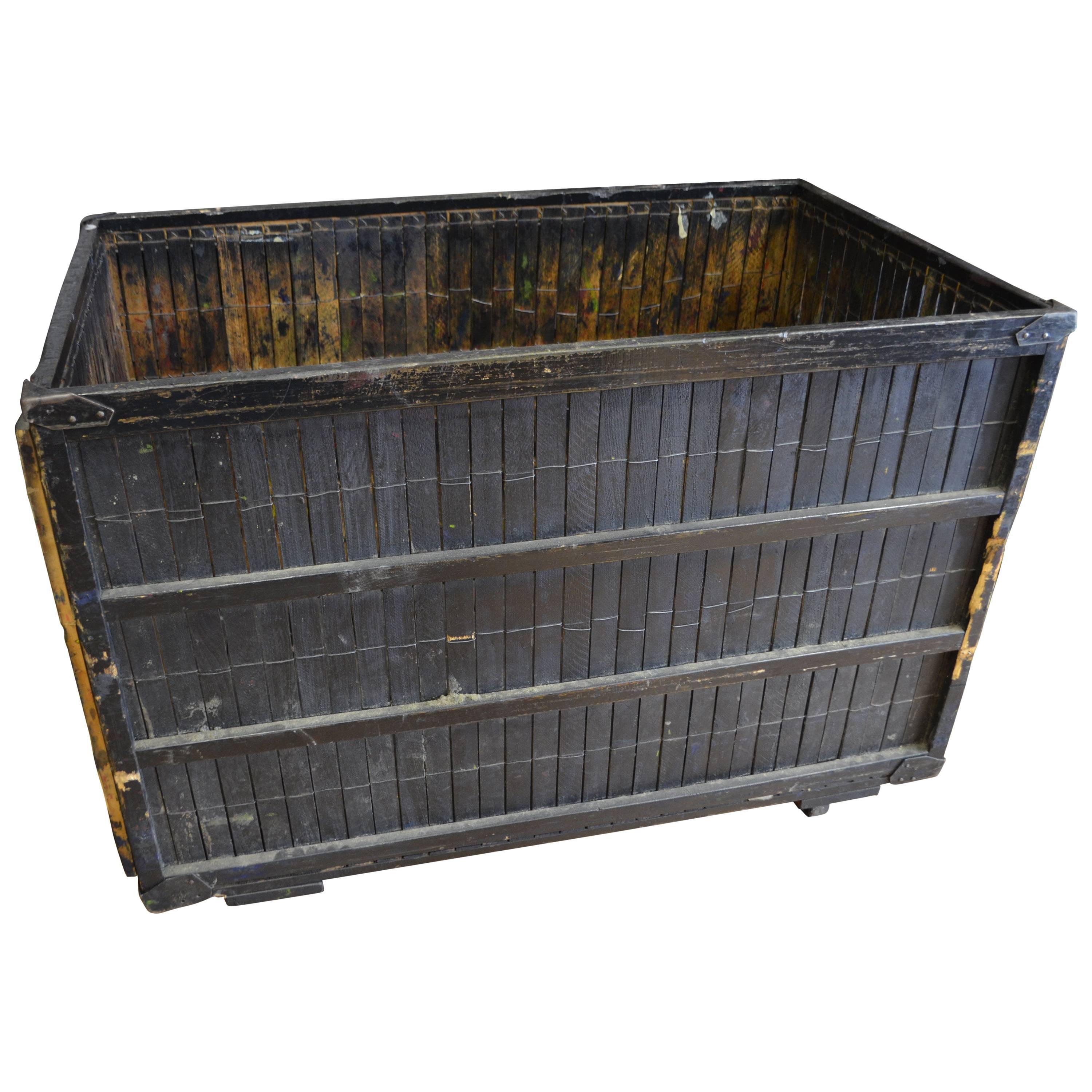 Mid-Century Crate on Wheels from Newspaper Printing Plant