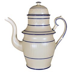 Large Castleford-Type Pottery Coffee Pot and Cover