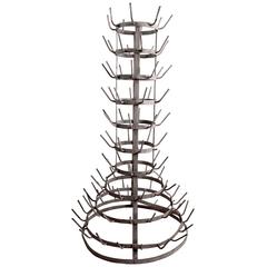 French Wine Bottle Drying Rack