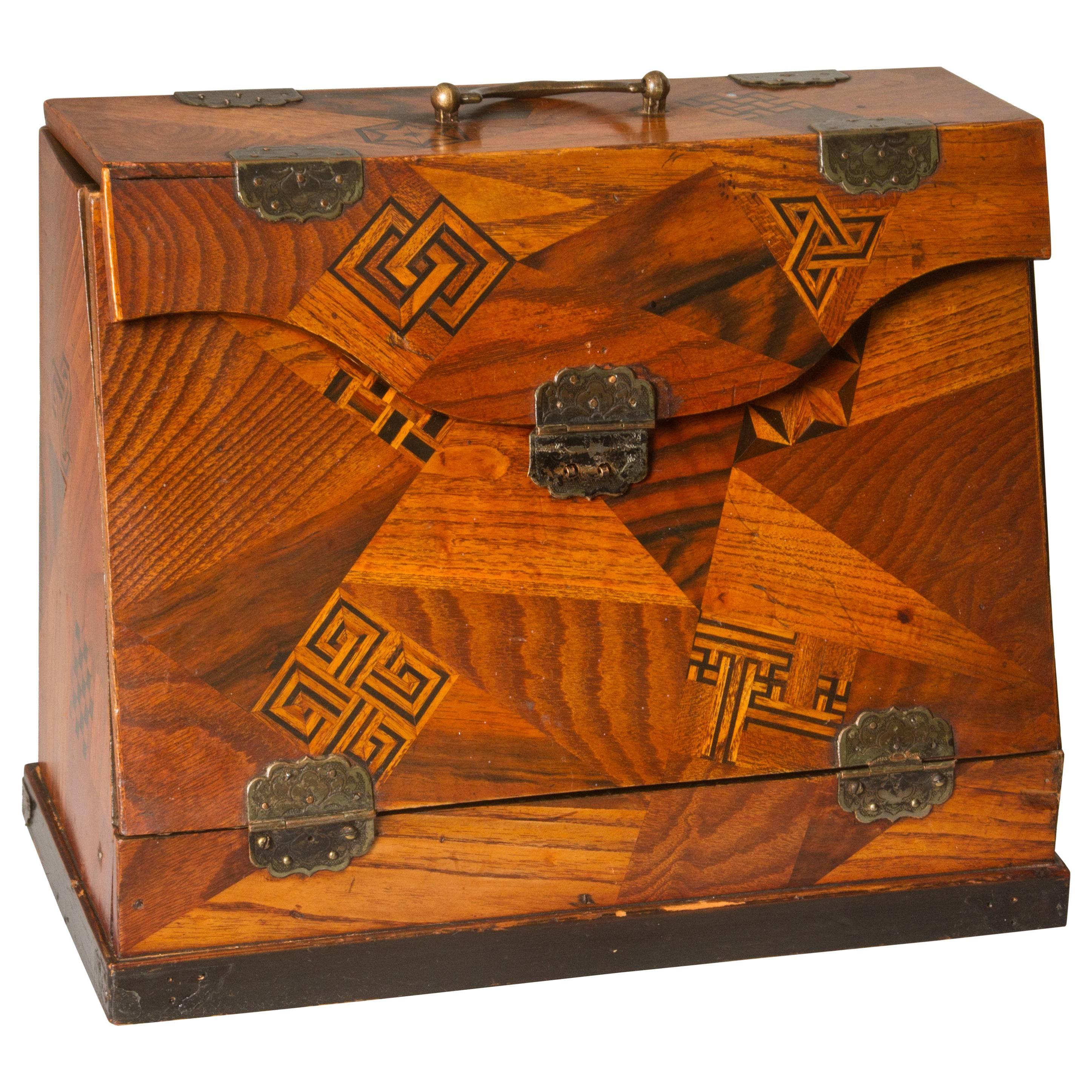 Japanese Parquetry Traveling Desk