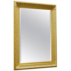 Large Carved Resin Mirror, 1980s
