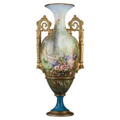 Large 19th Century Limoges Porcelain Vase