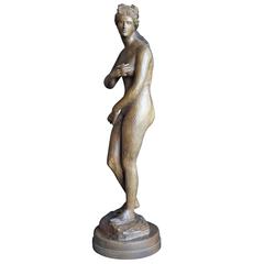 Good Size 20th Century Hand-Carved Sculpture of Classical Female Nude