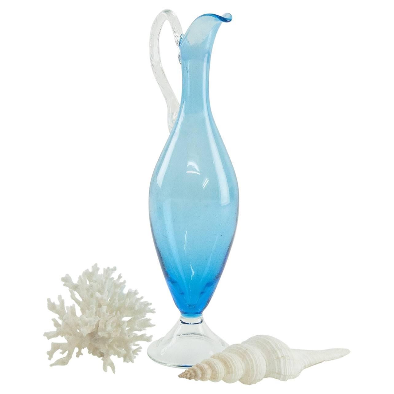1950 Murano Vase with Its Coral and Shell For Sale