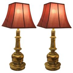 Pair of Brass Table Lamps 12