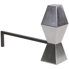 21st Century TOTEM Andirons in Steel 8