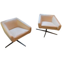 Iconic Style, Newly Upholstered in Crocodile Leatherette After Cassina or B & B