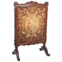 Antique French Summer Fireplace Screen Circa 1900