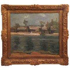 Oil on Canvas "A Paris Scene from the Seine" by Maurice Brianchon (1899-1979) 8