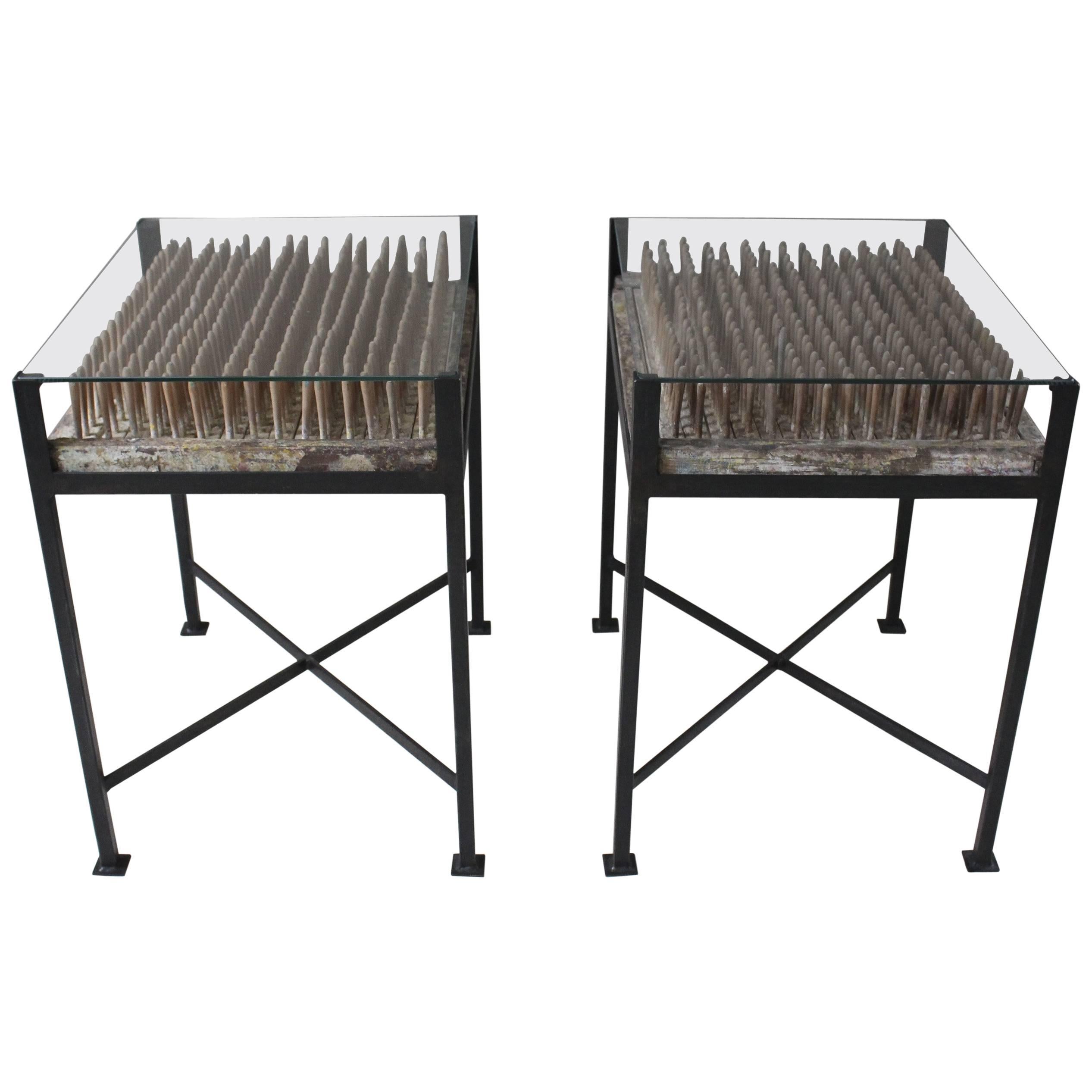 Pair of Custom One-of-a-Kind Balloon Mold Tables For Sale
