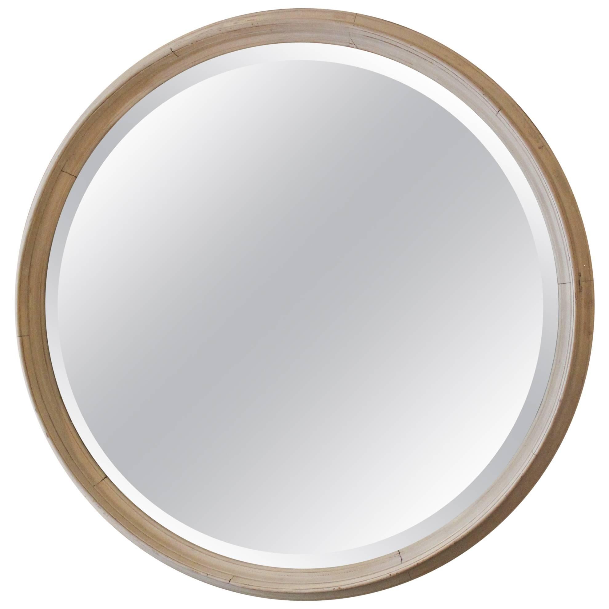 Outsized Round Painted Wall Mirror