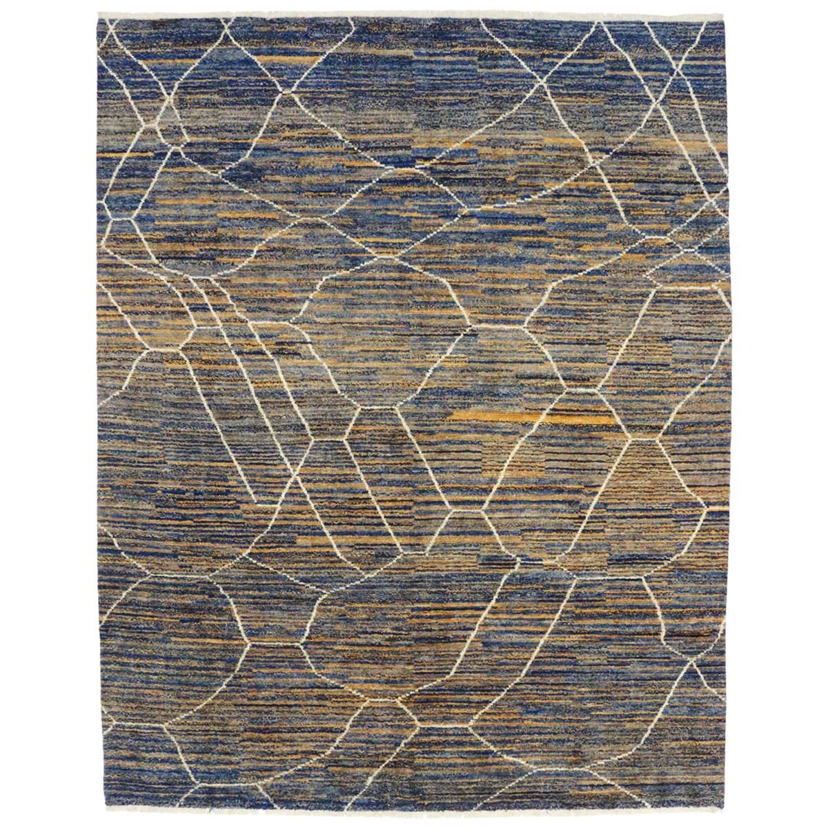 Contemporary Moroccan Style Area Rug with Abstract Design