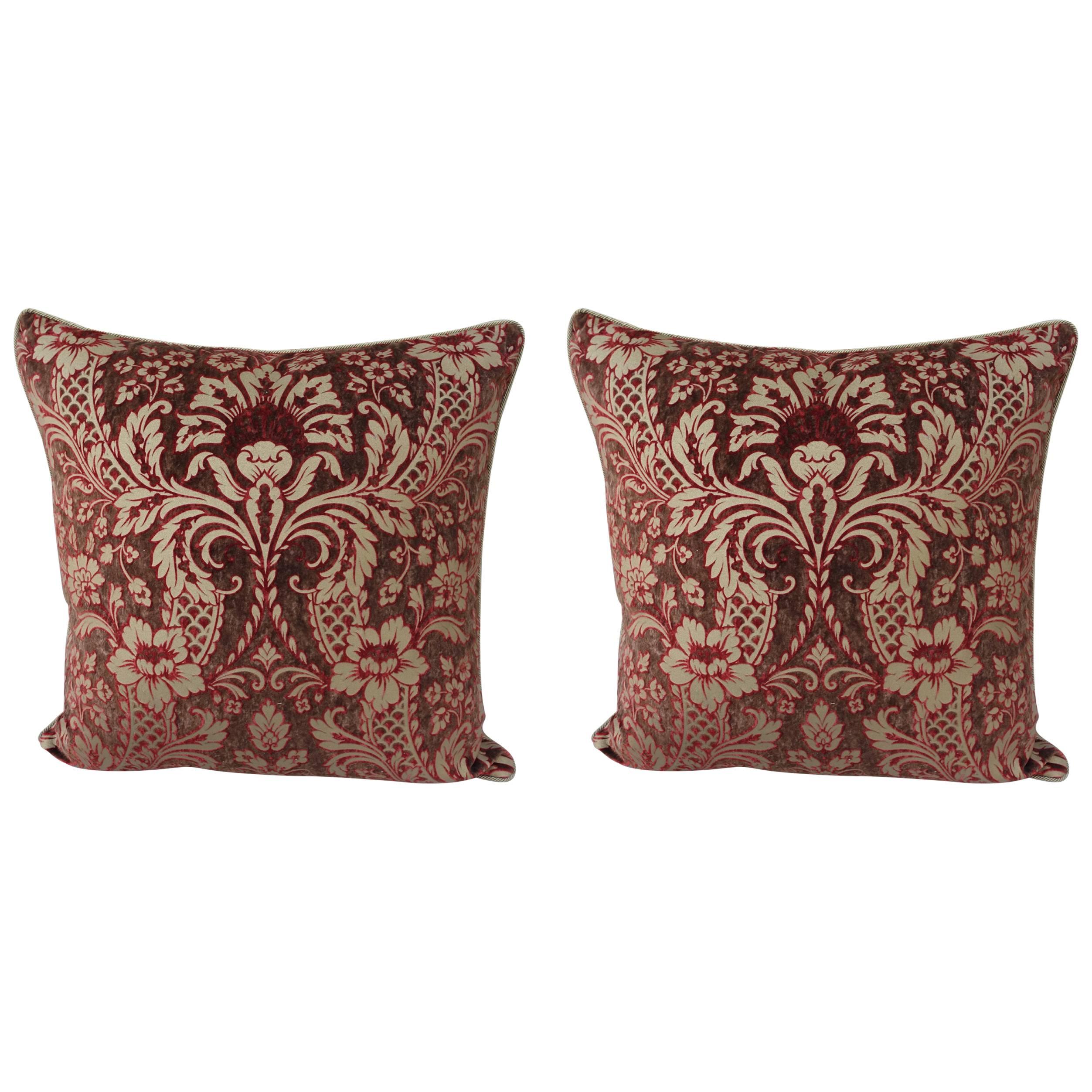 Pair of Cowtan & Tout Volterra Glittered Velvet Pillows