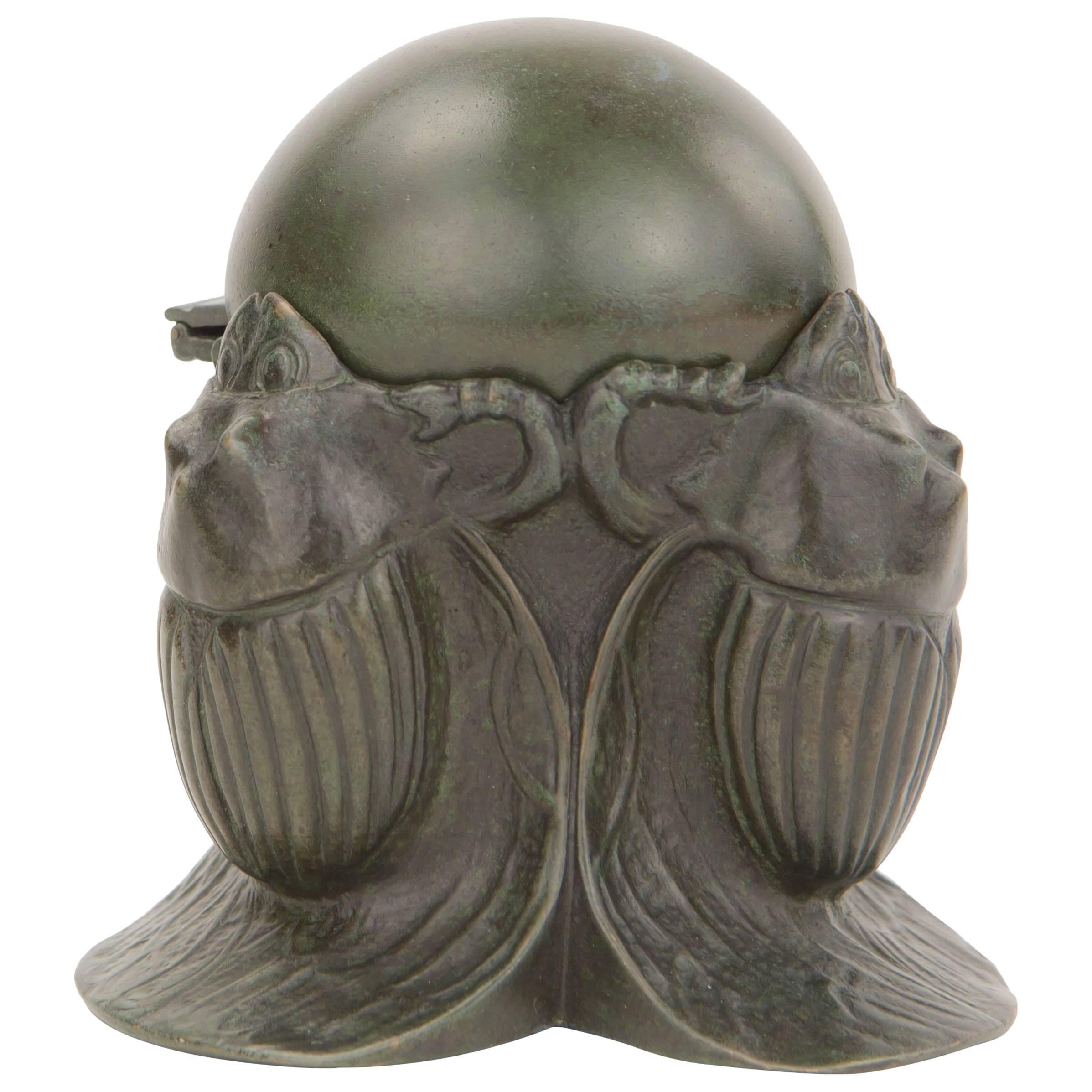 Art Nouveau Tiffany Studios Scarab Inkwell