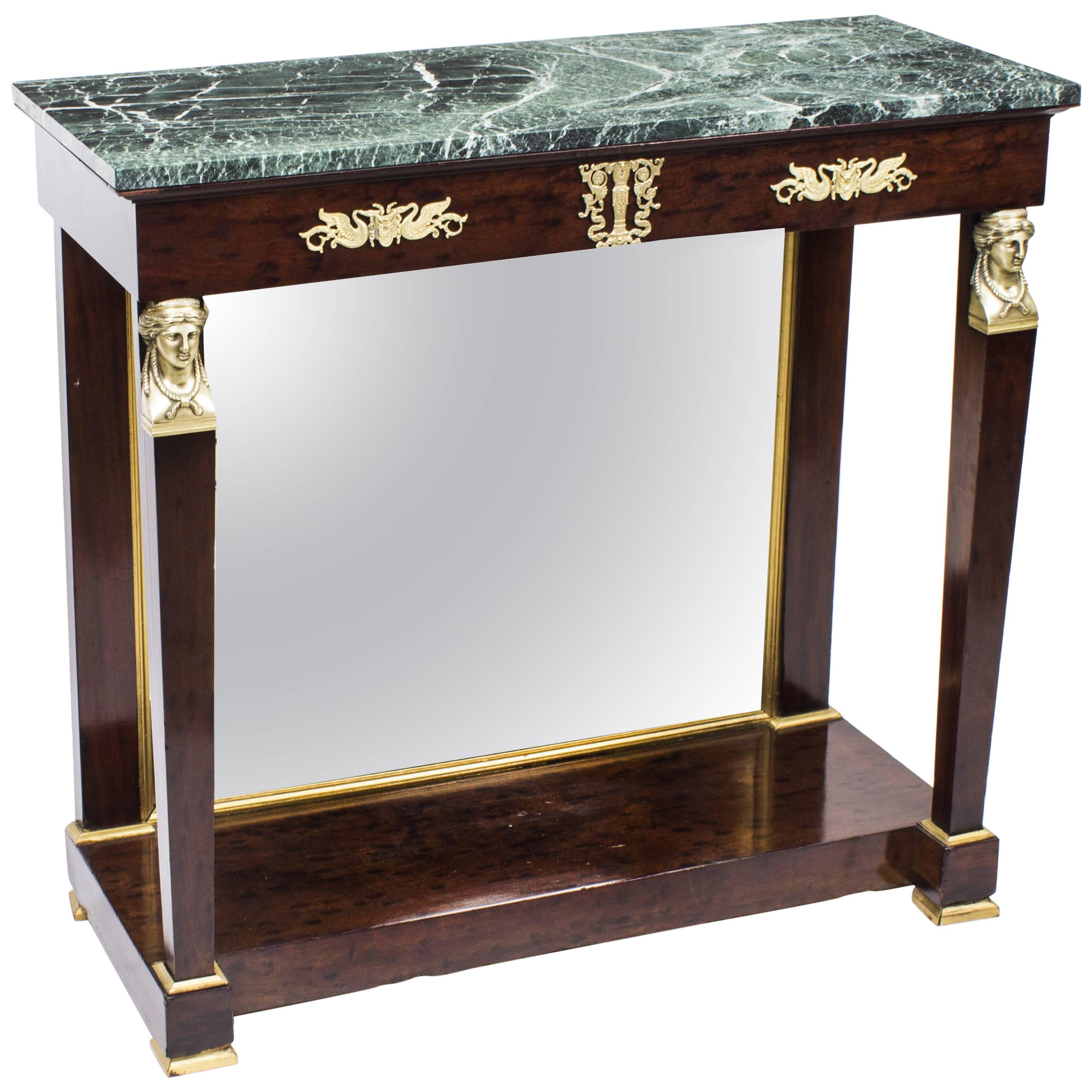 Antique French Empire Marble-Top and Ormolu Console Table, circa 1810