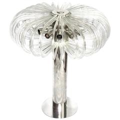 Huge Modern Crystal Glass Table Lamp Quazar by Bakalowits, 1960s 12