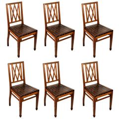 Wiener Werkstatte Attributed to Art Nouveau Chairs, 'Up to Six'