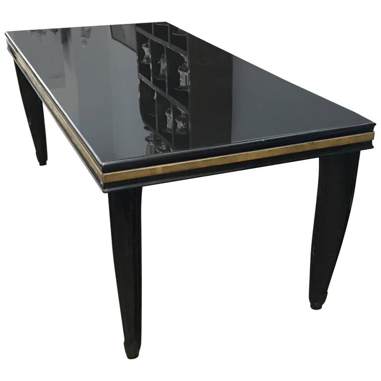 Art Deco Wood Italian Rectangular Dining Table circa 1930 at 1stDibs