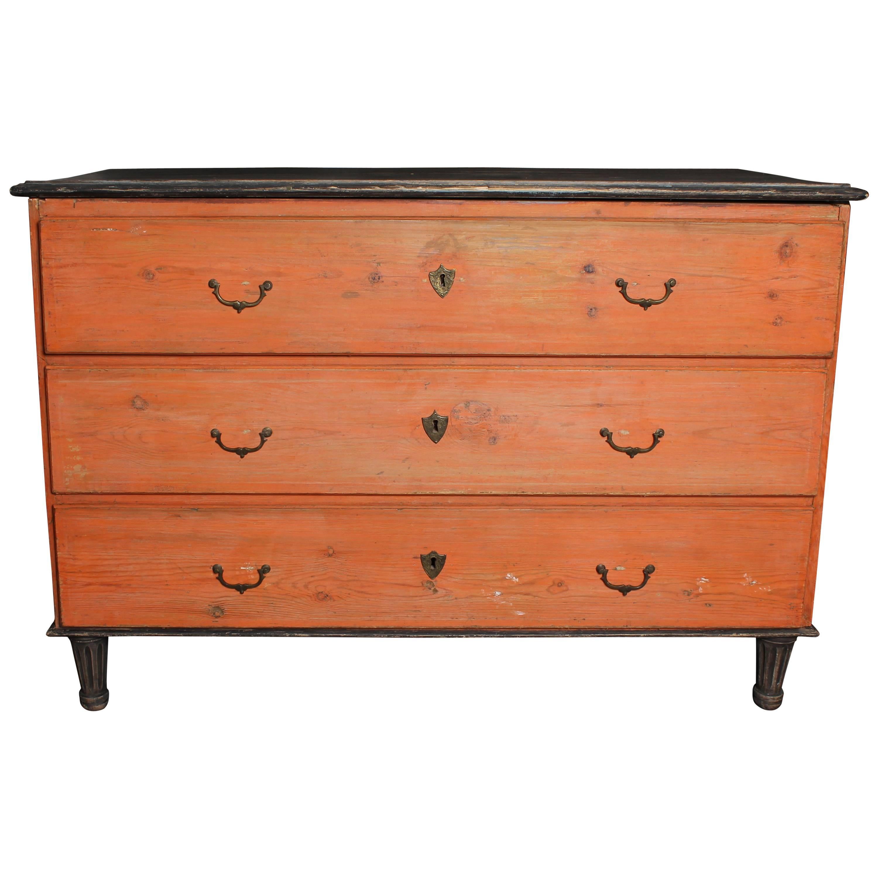 19th Century Swedish Chest of Drawers For Sale