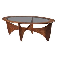 1960s Astro Coffee Table in Teak and Glass by Victor Wilkins