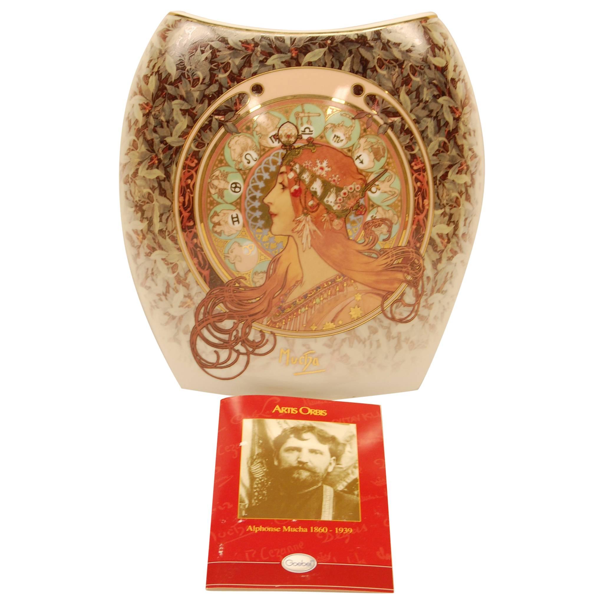 5 Porcelain Vases by Goebel, 2004 Artis Orbis "Zodiac Design" from 1896, Rare For Sale