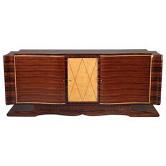 Mid-20th Century Wood Veneer Sideboard by Maison Dominique