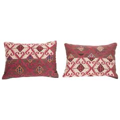 Antique Pillows Made Out of a 19th Century Anatolian Kilim Fragment