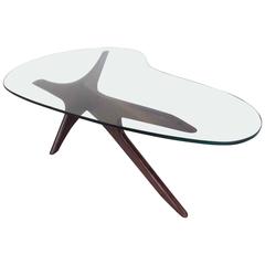 Mid-Century Modern Kidney Shaped Coffee Table in the Style of Adrian Pearsall