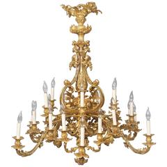 Fine Early 20th Century Gilt Bronze Twenty-Four Light Chandelier 9
