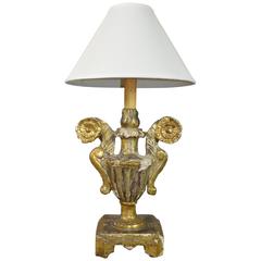18th Century Gilded Italian Lamp