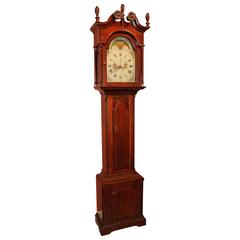 Antique 18th Century Pennsylvania Cherry Tall Case Clock with Moon Phase