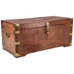 Antique 19th Century Camphorwood Military Trunk