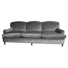George Smith Sofa in Charcoal Grey Velvet