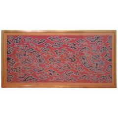 Early 20th Century Indonesian Framed Textile