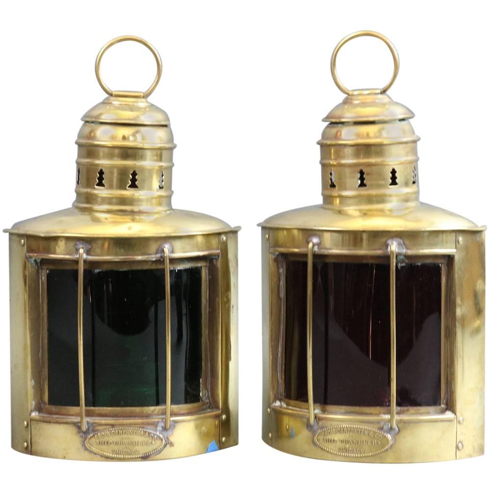Port and Starboard Lanterns For Sale