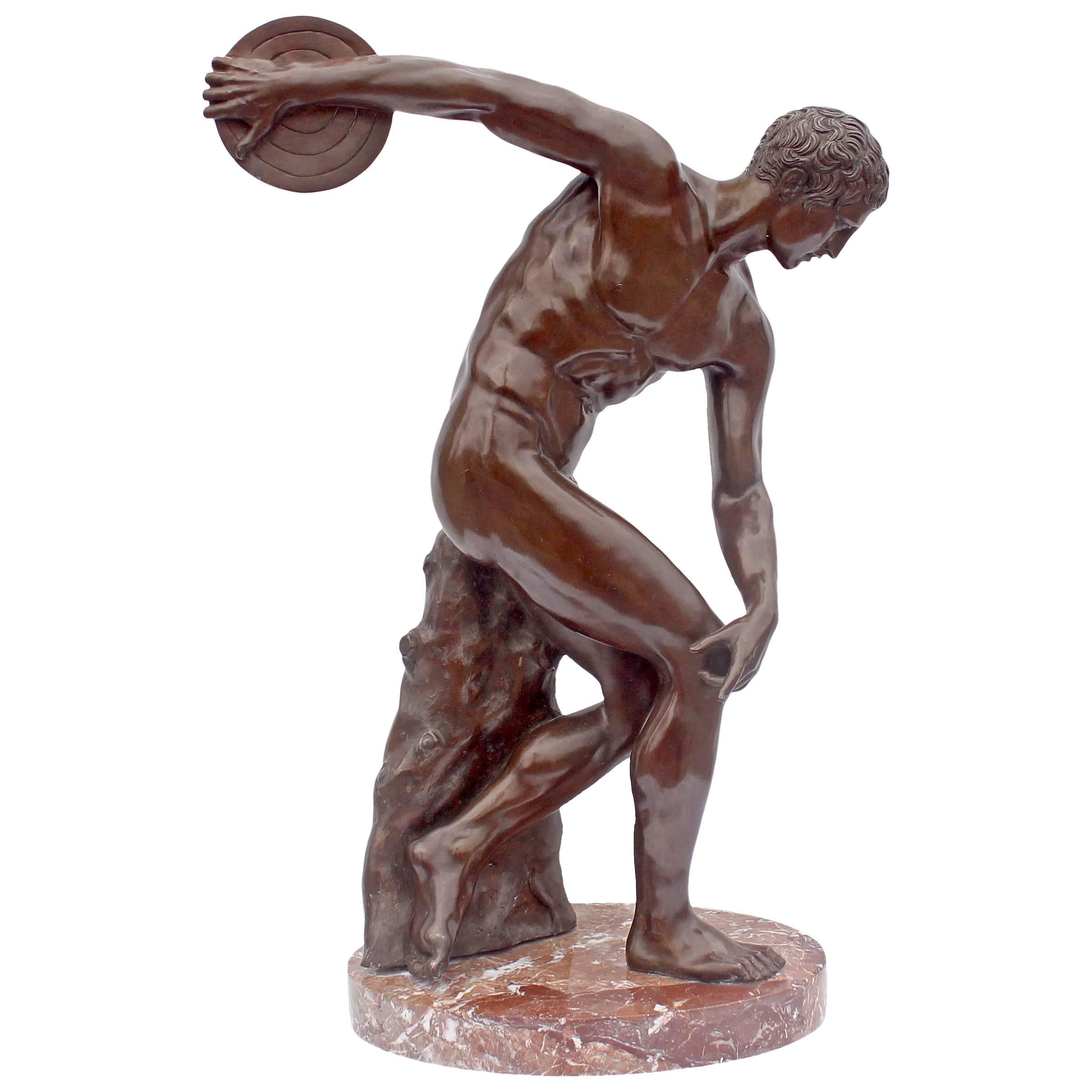 Large Bronze Sculpture "The Discus Thrower"