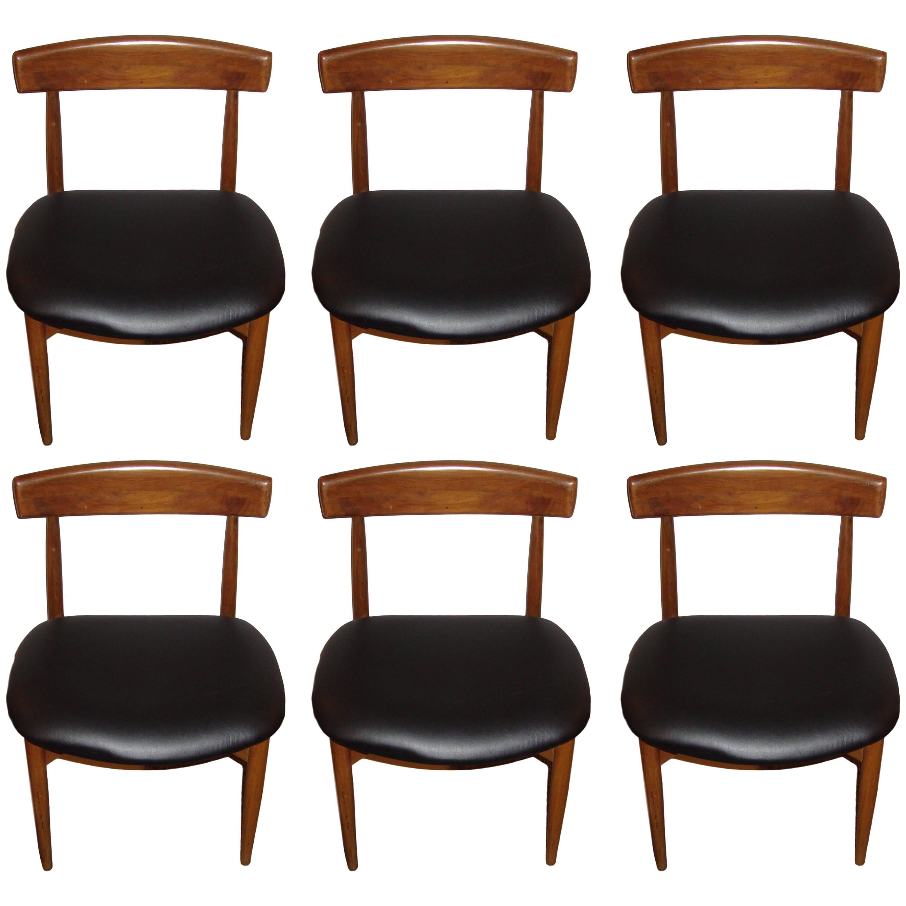 Set of Six Danish MidCentury Modern Rosewood Dining Chairs at 1stDibs