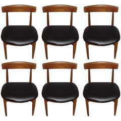 Set of Six Danish Mid-Century Modern Rosewood Dining Chairs 12
