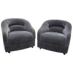 Pair of Barrel Lounge Chairs