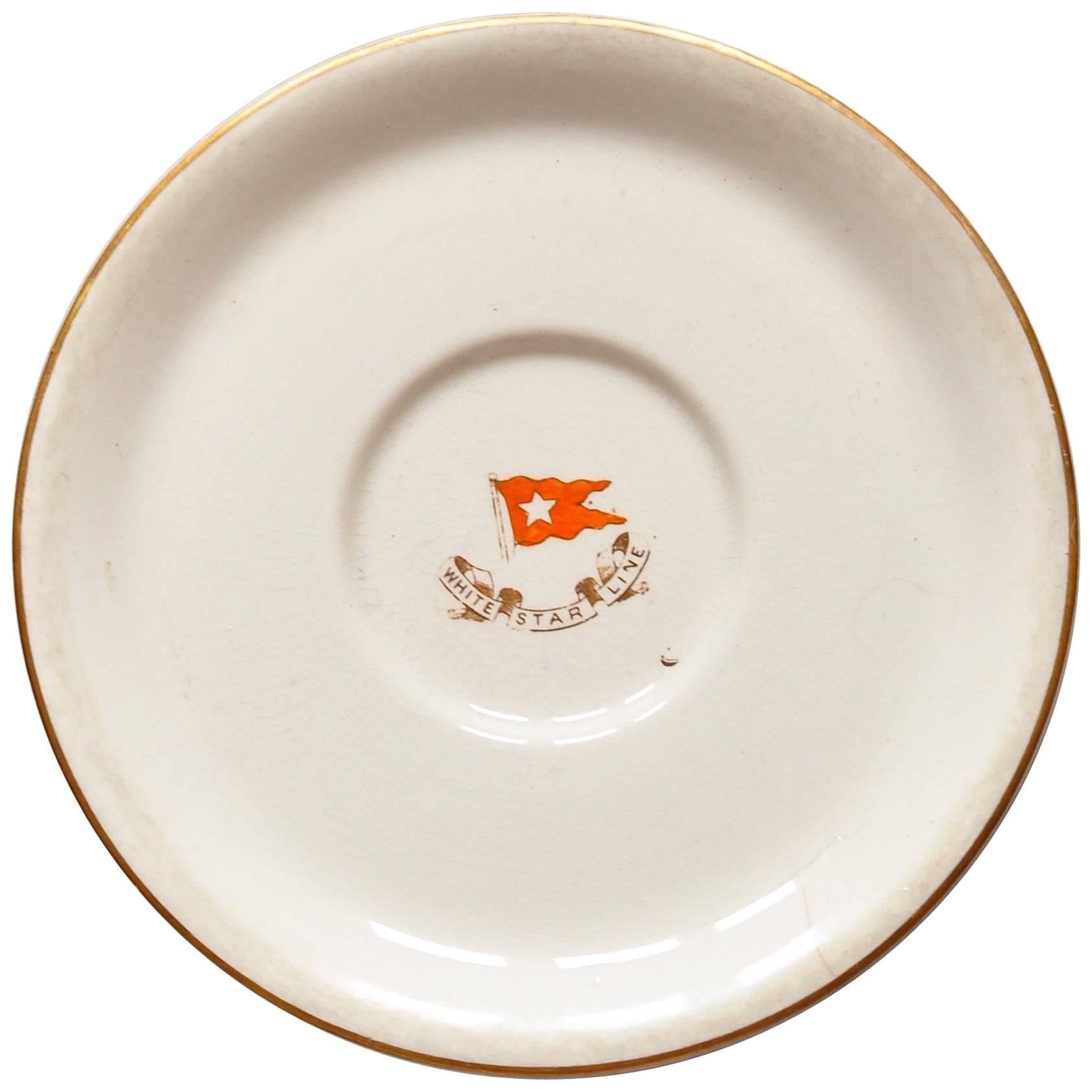 Original White Star Line Gilt Porcelain Plate