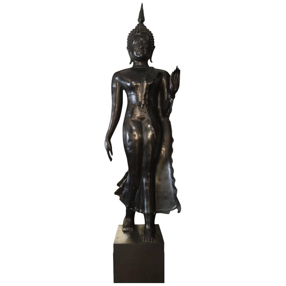 Large Thai Bronze Buddhist Figure For Sale