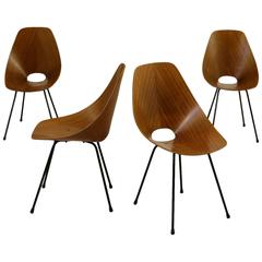 Four Medea Chairs by Vittorio Nobili for F.lli Tagliabue, Italy, 1950s Four Medea Chairs by Vittorio Nobili for F.lli Tagliabue, Italy, 1950s