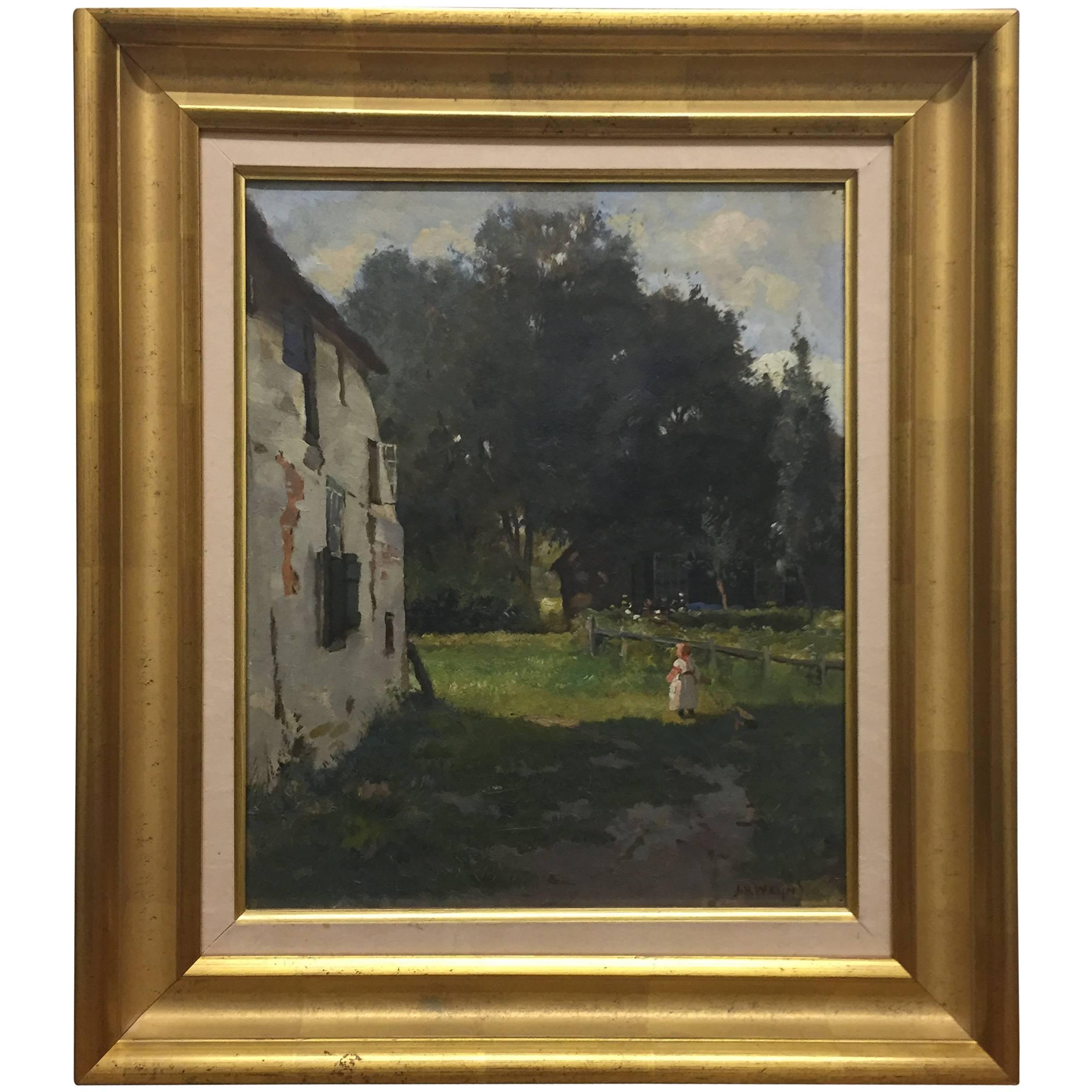 Painting, Oil, Late 19th Century, Country Scene For Sale