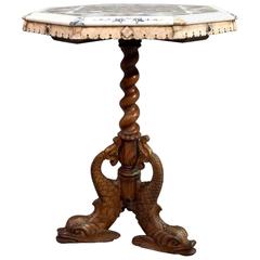 19th Century Continental Marble Topped Occasional Table